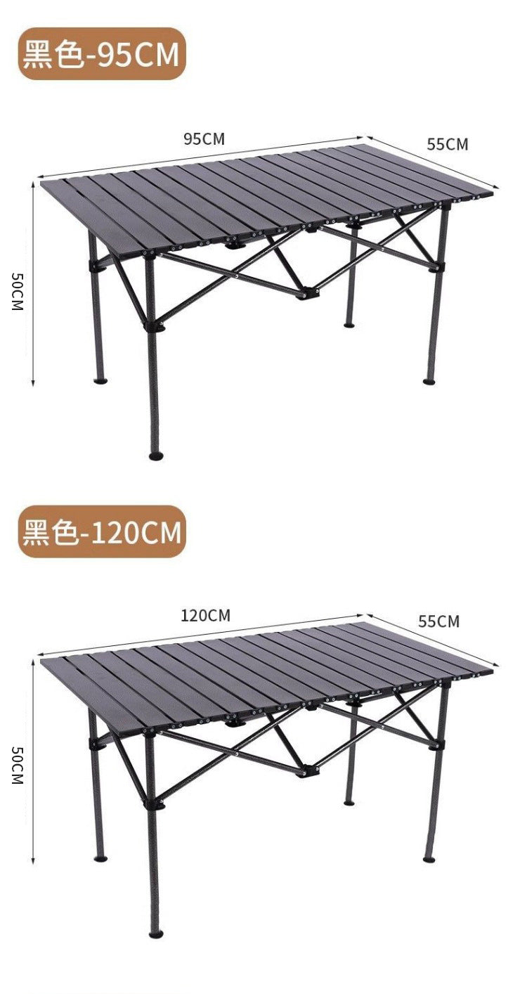 Outdoor Folding Table and Chairs Portable Egg Roll Table Picnic Cooking Equipment Set Foldable Camping Table and Chairs