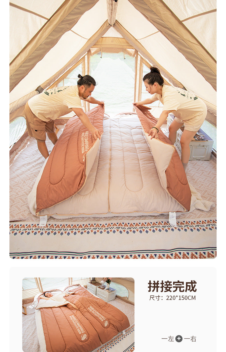 Beishan Wolf Sleeping Bag Four Seasons Universal Adult Outdoor Camping Lightweight Summer Car Use Single and Double Person Quilt Dual Use