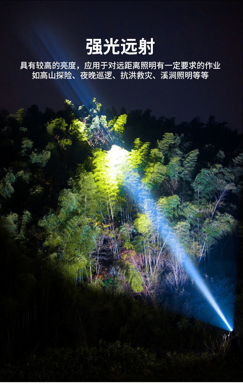 Headlamp Strong Light Head-Mounted led Headlamp Fishing Light Rechargeable Lithium Battery Two-Mode Outdoor Strong Light Headlamp Wholesale