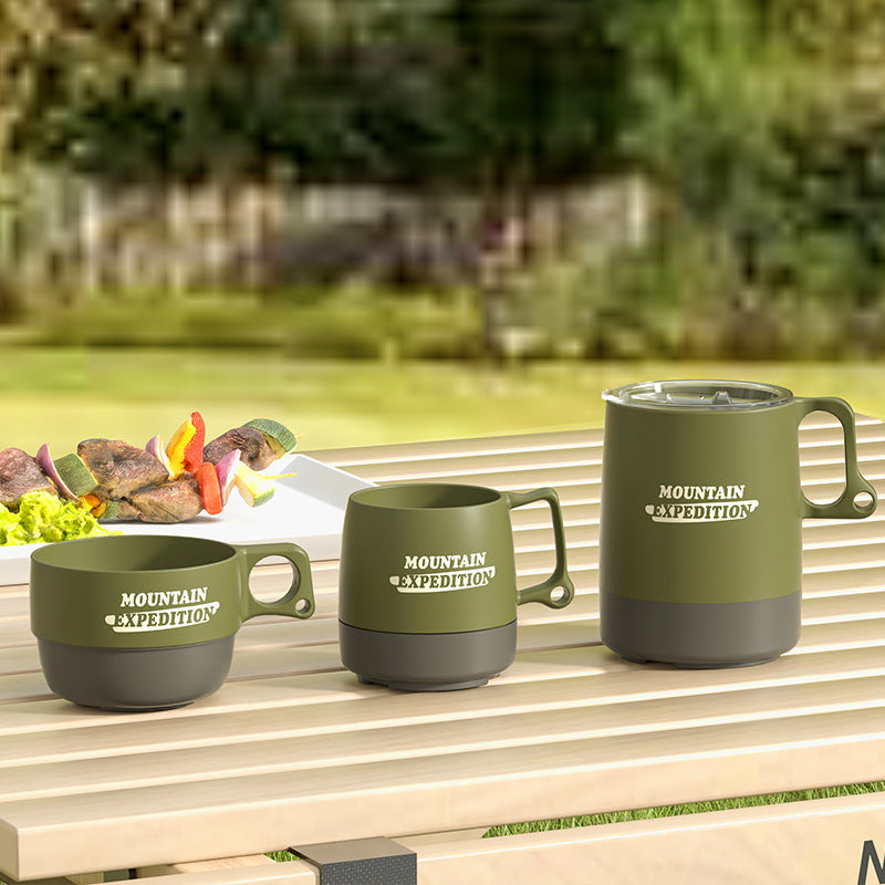 Outdoor Portable Water Cup Coffee Cup Handy Cup Camping Portable Tea Cup Eco-friendly Design Household Couple Picnic