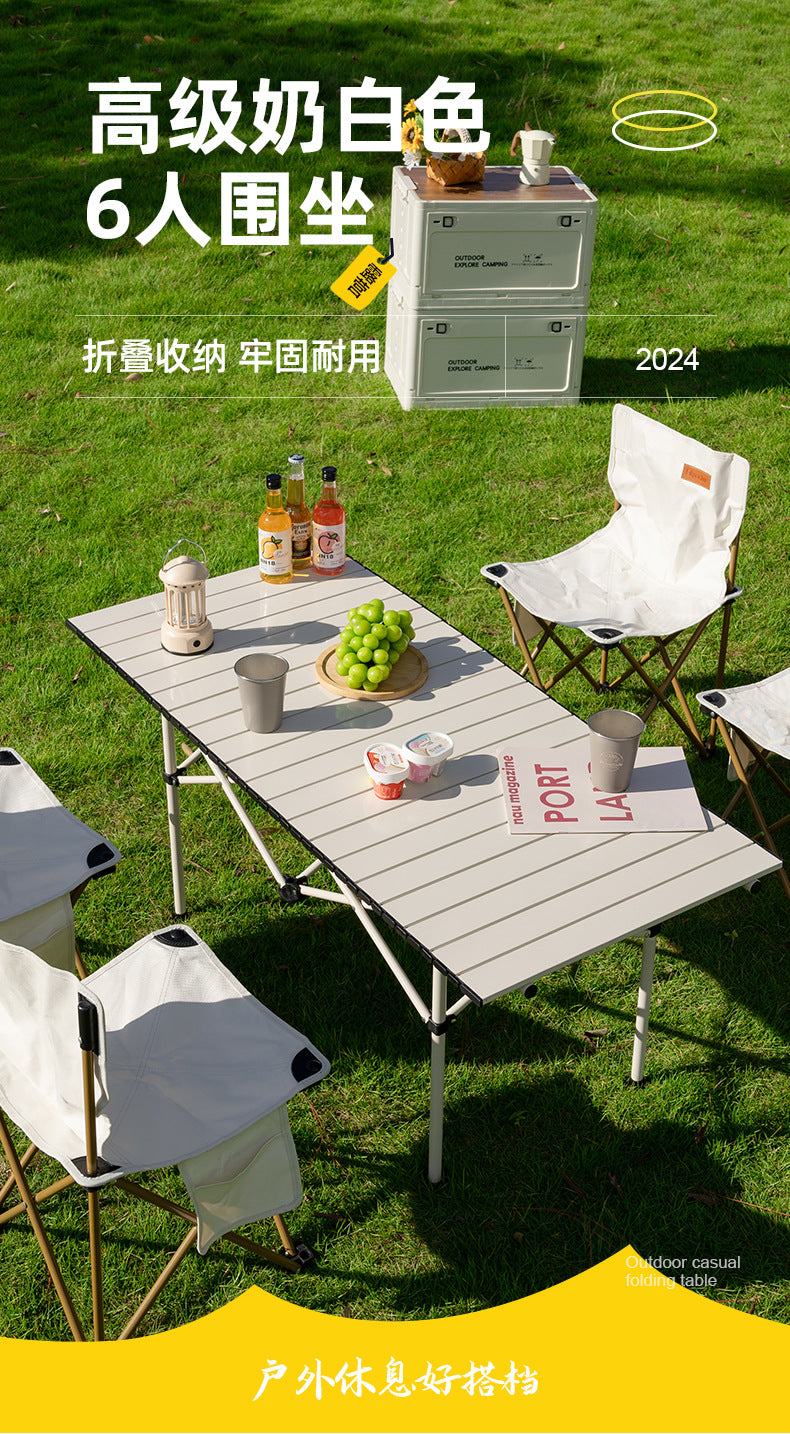 Outdoor Three-Piece Five-Piece Set Folding Chair Small Square Stool One-Piece Chair Gathering Table and Chair Set Small Square Table and Chair Camping Chair