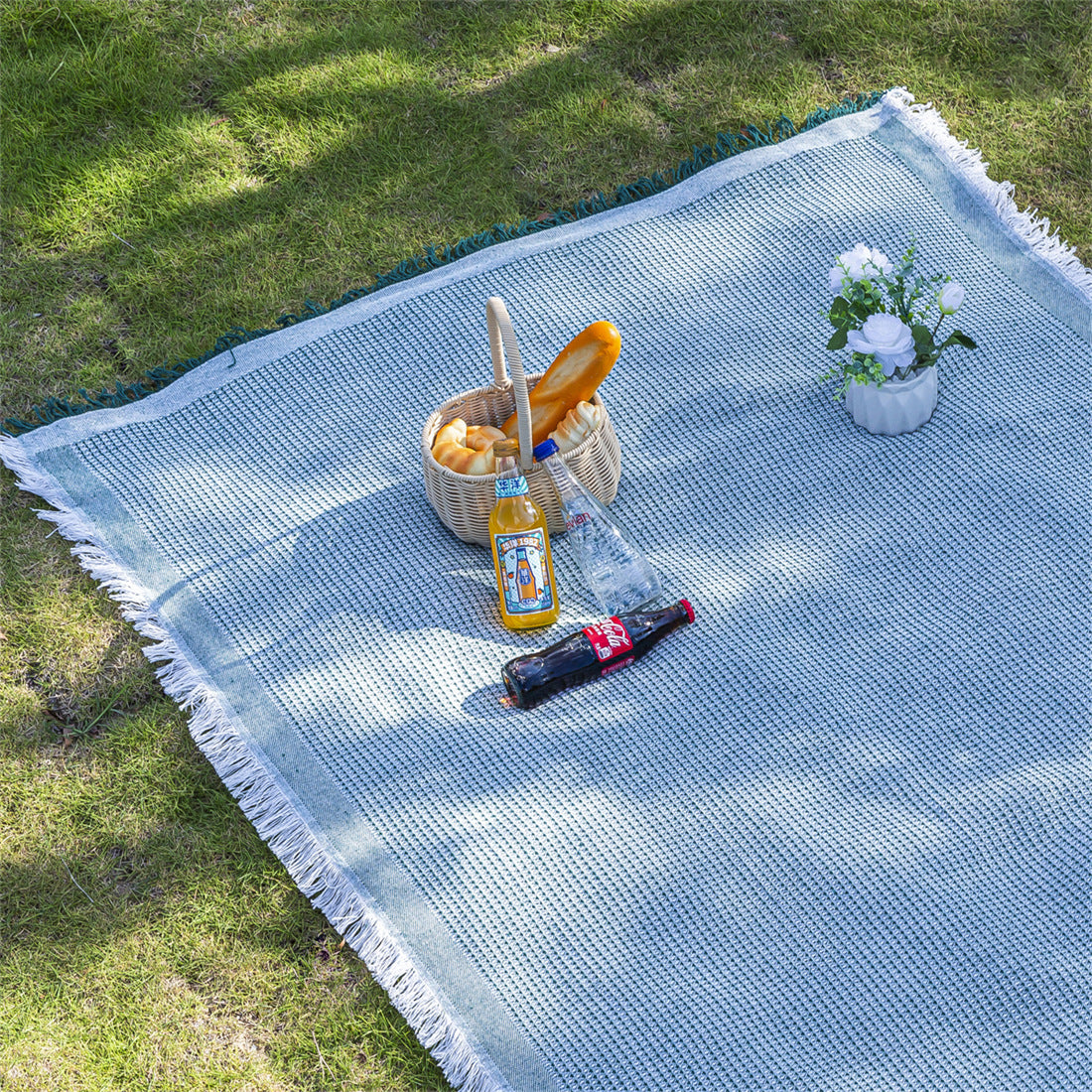 Internet Celebrity Picnic Mat ins Camping Blanket Tent Mat Moisture-Proof Thickened Outdoor Foldable Bohemian Style Tablecloth