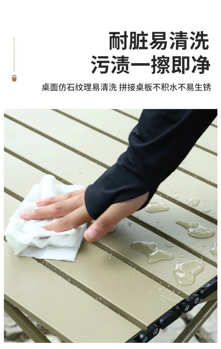 Outdoor Folding Table and Chairs Portable Egg Roll Table Picnic Cooking Equipment Set Foldable Camping Table and Chairs