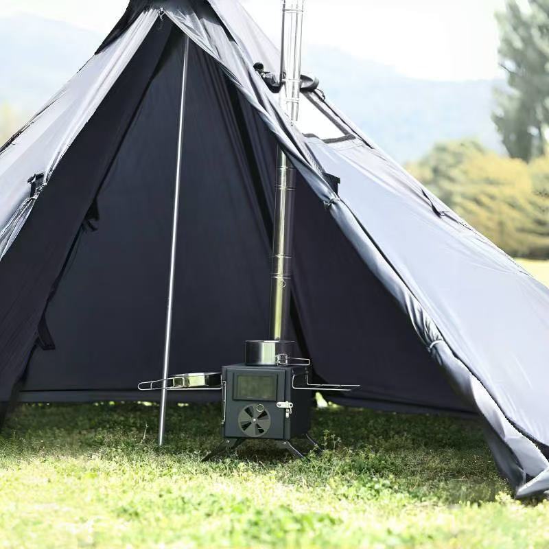 Outdoor Camping Hiking Firewood Stove Tent Stove Heating Stove Easy to Fold Portable Multi-functional Firewood Stove