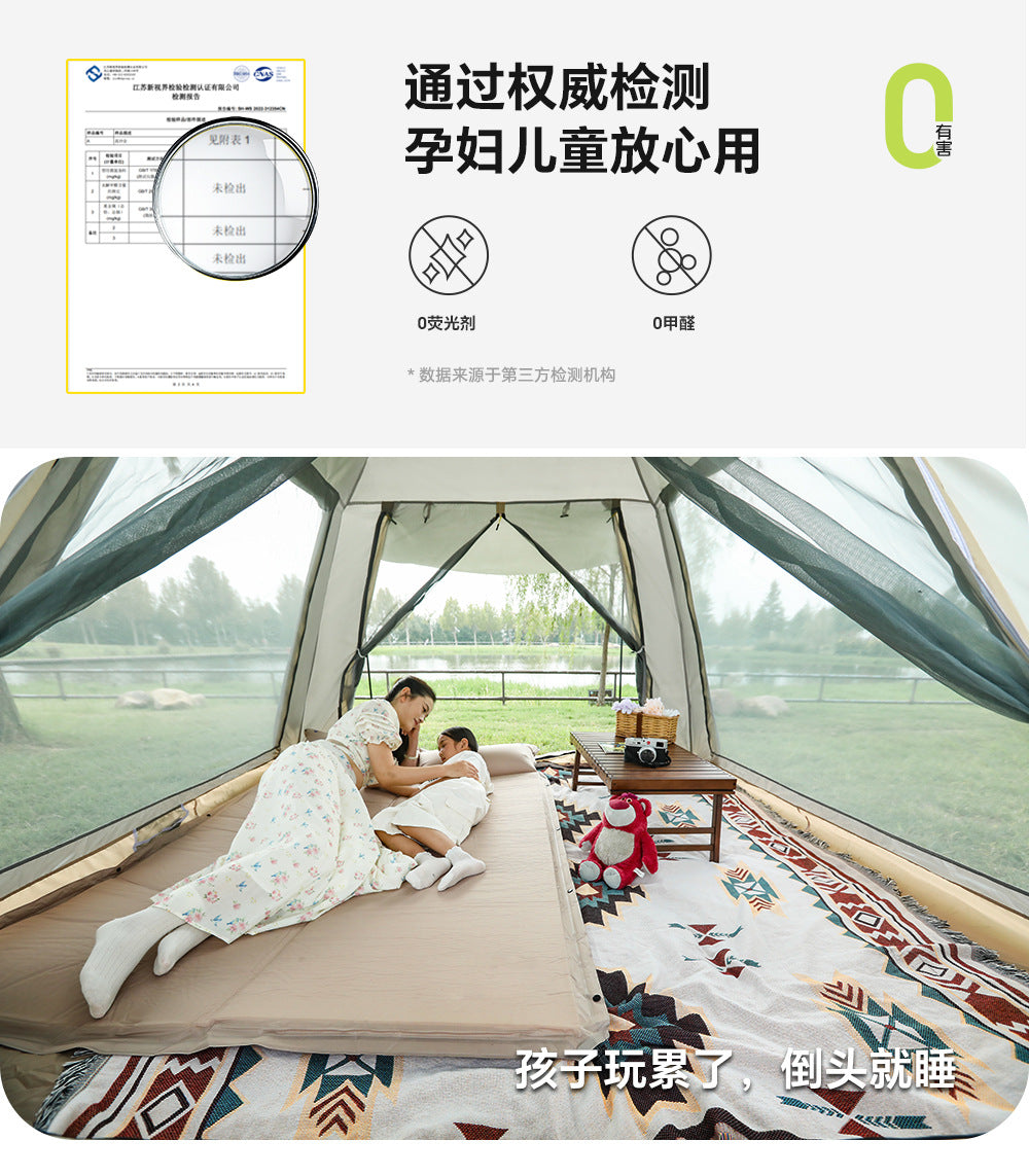 Outdoor Tent Camping Portable Folding Overnight Rainproof Thickened Camping Gear Full Set Automatic