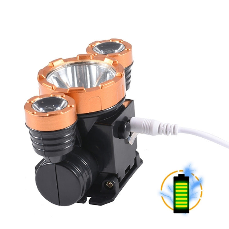 Headlamp Strong Light Head-Mounted led Headlamp Fishing Light Rechargeable Lithium Battery Two-Mode Outdoor Strong Light Headlamp Wholesale
