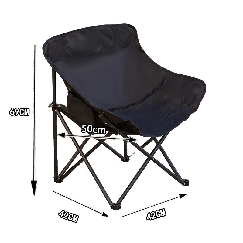 Moon Chair Portable Outdoor Table and Chair Set Lazy Chair with Backrest Ultra-light Fishing Stool Outdoor Camping Folding Chair