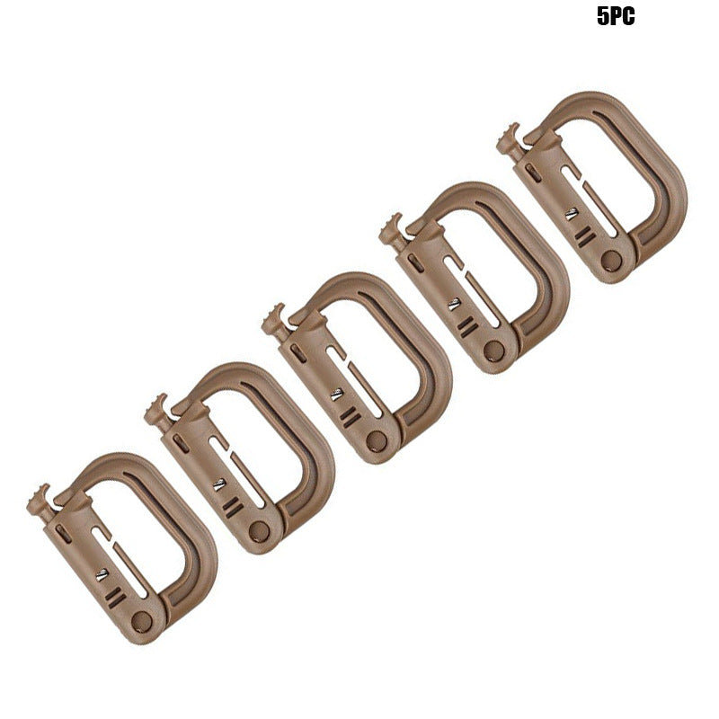 5PCS Wholesale D Ring Buckle Carabiner Keychain Equipment With Locking Buckle High-strength lightweight