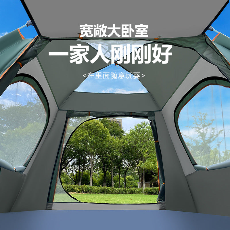跨境外贸现货 帐篷户外露营公园旅游防晒便携自动四面帐篷速开