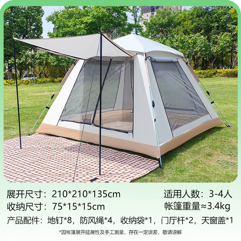 跨境外贸现货 帐篷户外露营公园旅游防晒便携自动四面帐篷速开
