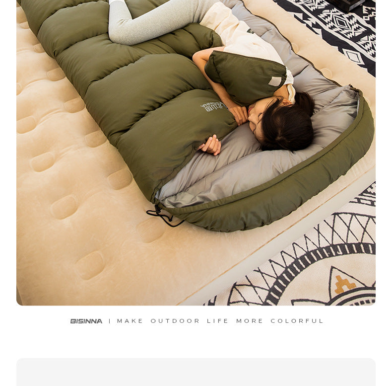 Beishan Wolf Sleeping Bag Winter Season Adult Graphene Thickened Cold-Proof Outdoor Camping Office Nap Dual-Use Quilt