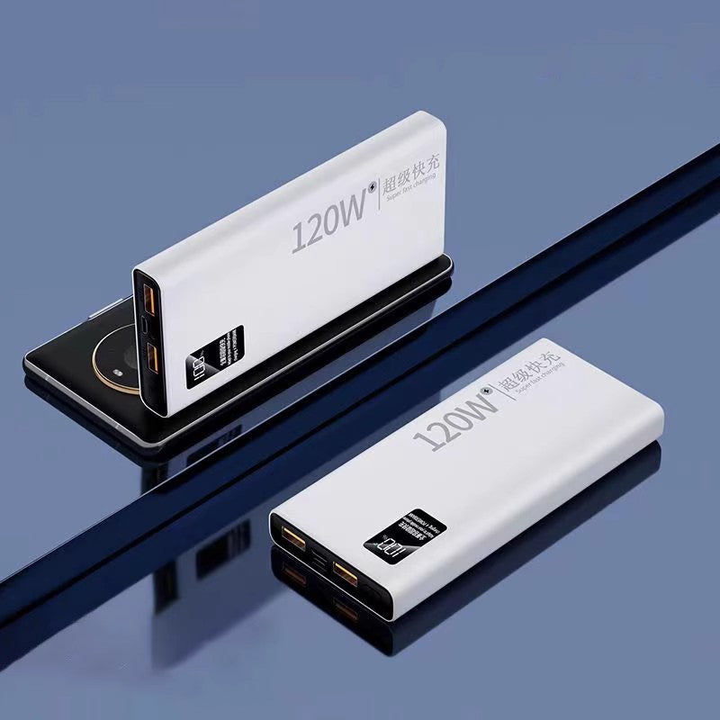 New Super Fast Charging Power Bank20000mAh ultra-large capacity ultra-thin portable outdoor120w Mobile Power Supply