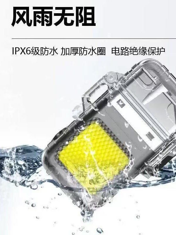 Cross-border Lighter Keychain Light Lighter Light Outdoor Lighting Camping Light COB Portable Flashlight