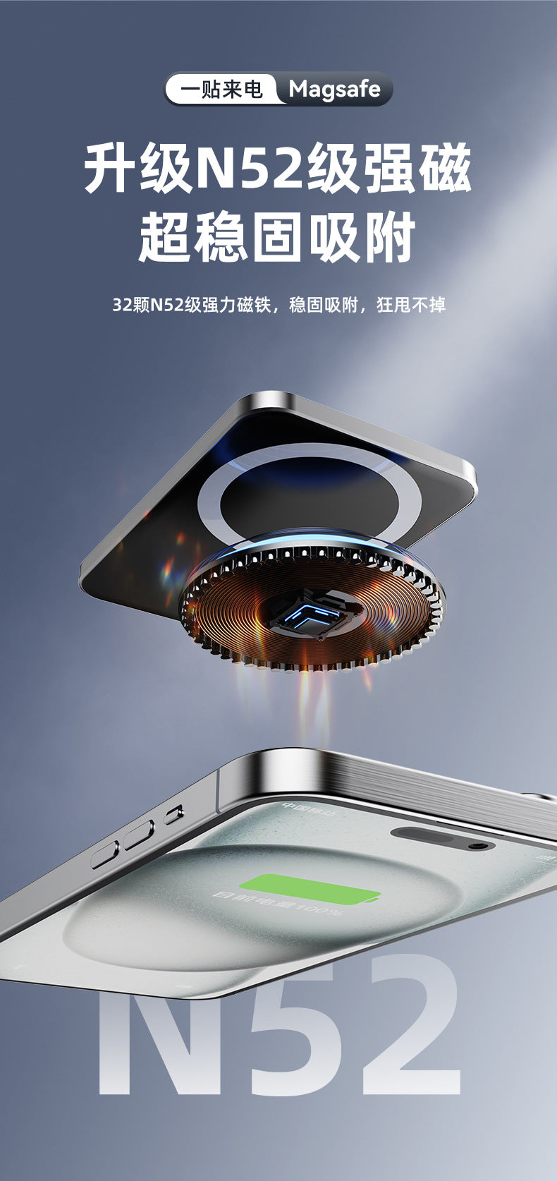 3c Certified Compatible with Apple16Ultra-Thin8mm Magnetic Wireless Fast Charging Power Bank10000mAh Power Bank Airplane