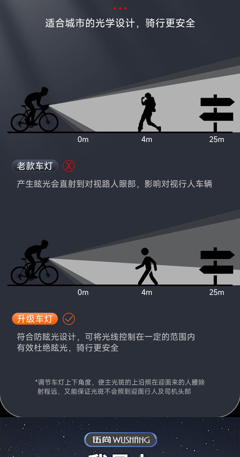 Dake Mountain Bike High Brightness Night Riding Rechargeable Flashlight Bicycle Light Front Light Long Range Waterproof Multi-Function Lighting