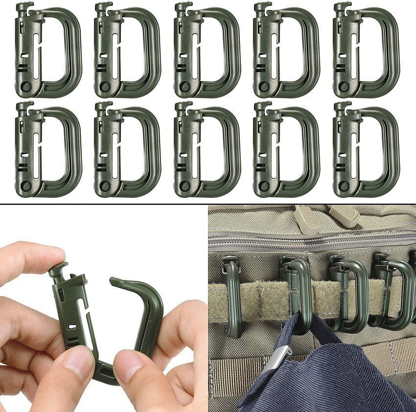 5PCS Wholesale D Ring Buckle Carabiner Keychain Equipment With Locking Buckle High-strength lightweight