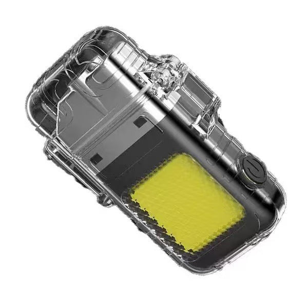 Cross-border Lighter Keychain Light Lighter Light Outdoor Lighting Camping Light COB Portable Flashlight