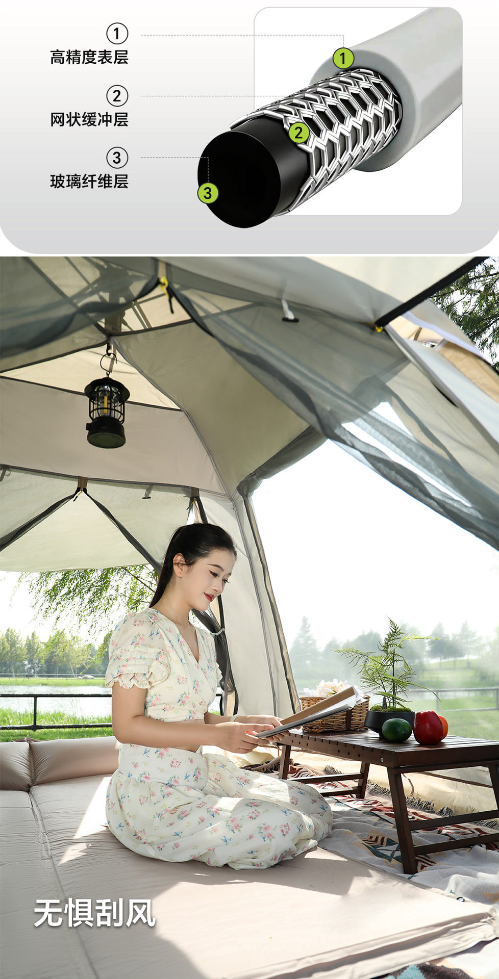 Outdoor Tent Camping Portable Folding Overnight Rainproof Thickened Camping Gear Full Set Automatic