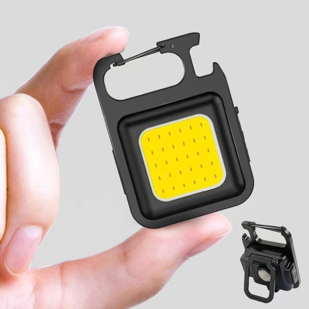 Cross-border Lighter Keychain Light Lighter Light Outdoor Lighting Camping Light COB Portable Flashlight
