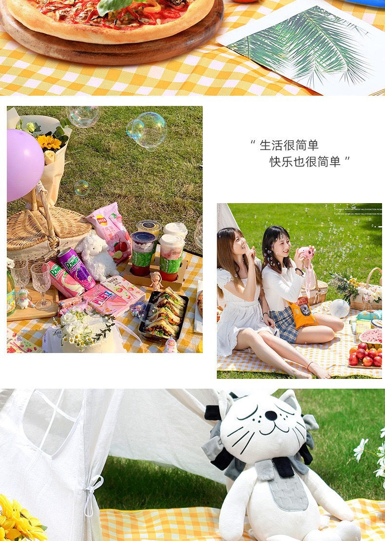 Picnic Mat Outdoor Moisture-Proof Portable Spring Outing Mat Thickened Camping Mat Beach Essential Supplies Picnic Cloth
