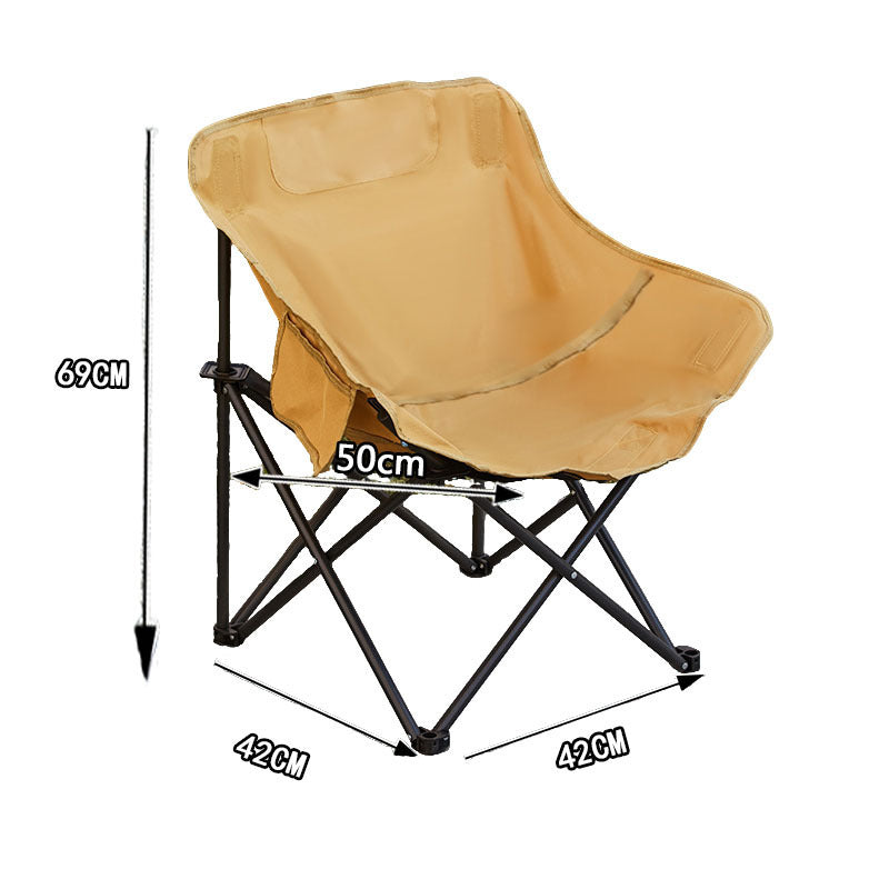 Moon Chair Portable Outdoor Table and Chair Set Lazy Chair with Backrest Ultra-light Fishing Stool Outdoor Camping Folding Chair