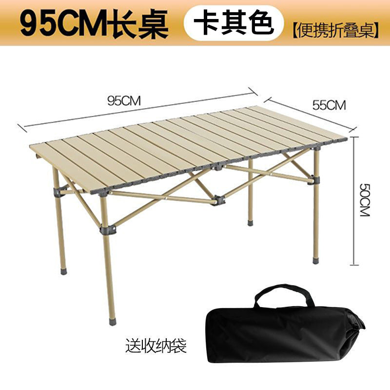 Outdoor Folding Table and Chairs Portable Egg Roll Table Picnic Cooking Equipment Set Foldable Camping Table and Chairs