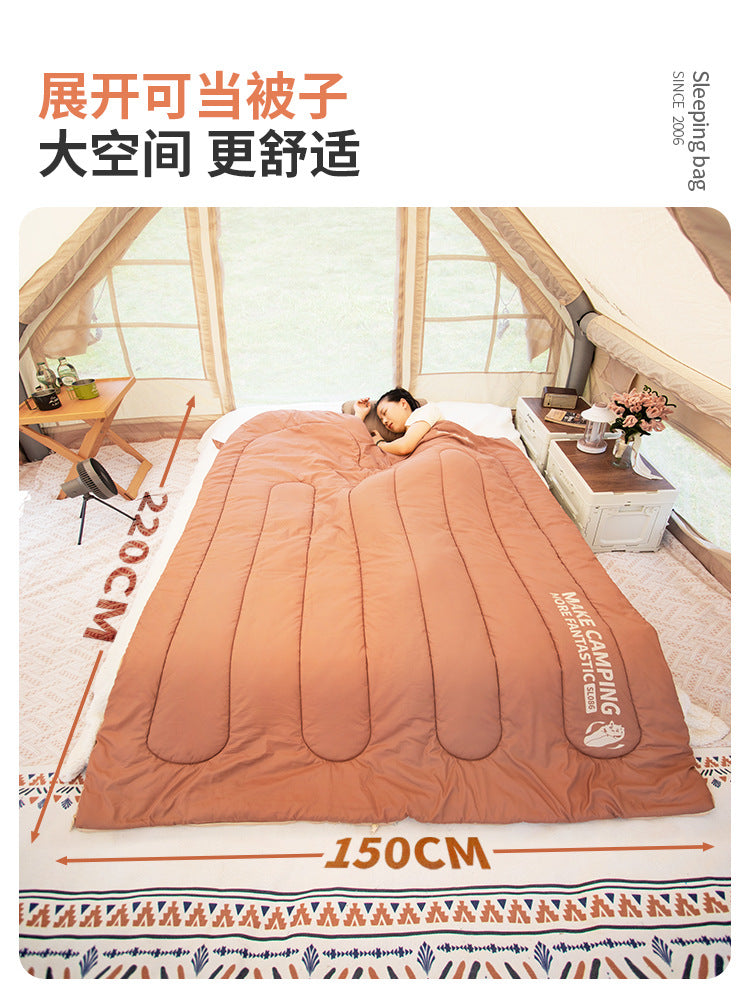 Beishan Wolf Sleeping Bag Four Seasons Universal Adult Outdoor Camping Lightweight Summer Car Use Single and Double Person Quilt Dual Use