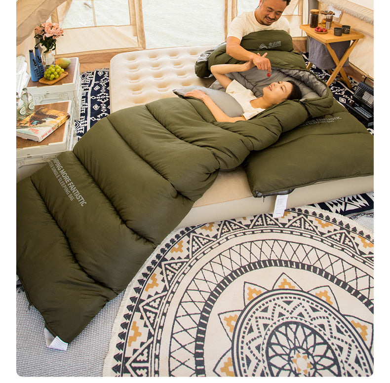 Beishan Wolf Sleeping Bag Winter Season Adult Graphene Thickened Cold-Proof Outdoor Camping Office Nap Dual-Use Quilt