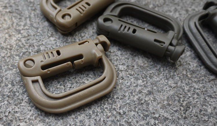 5PCS Wholesale D Ring Buckle Carabiner Keychain Equipment With Locking Buckle High-strength lightweight