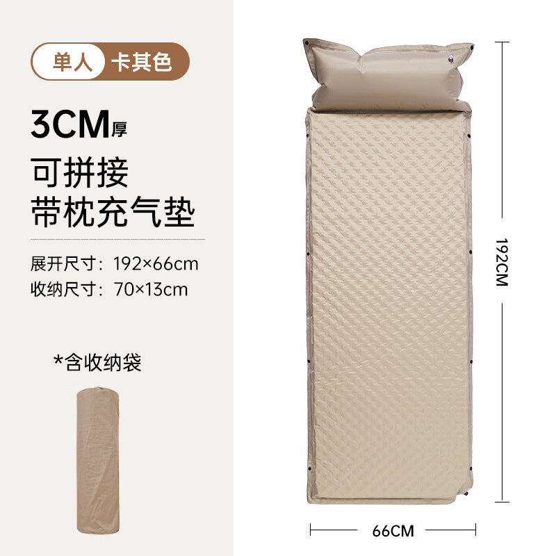 Inflatable Mattress Outdoor Portable Camping Ground Mat Tent Inflatable Pad Automatic Car Air Mattress Sleeping Pad Ground Mat