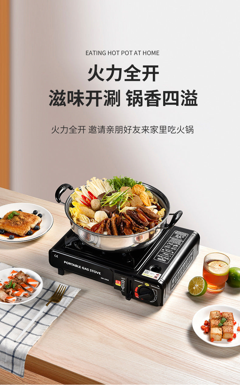 Portable Outdoor Windproof Cassette Stove for Camping, Hot Pot, Gas Stove, Commercial Gas Stove, Gas Cooker