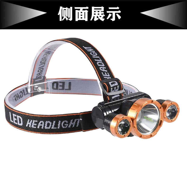 Headlamp Strong Light Head-Mounted led Headlamp Fishing Light Rechargeable Lithium Battery Two-Mode Outdoor Strong Light Headlamp Wholesale