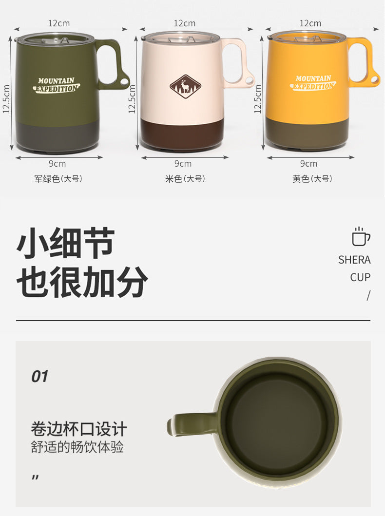 Outdoor Portable Water Cup Coffee Cup Handy Cup Camping Portable Tea Cup Eco-friendly Design Household Couple Picnic