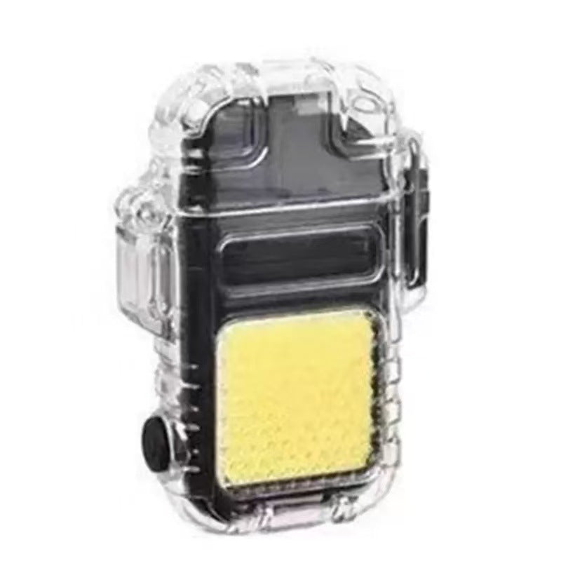 Cross-border Lighter Keychain Light Lighter Light Outdoor Lighting Camping Light COB Portable Flashlight