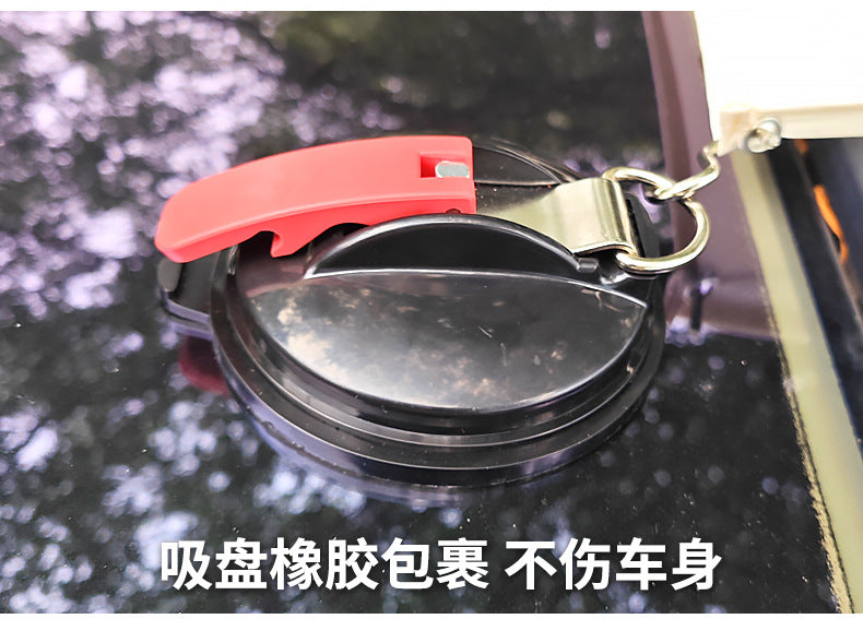 Car Side Awning Car Roof Tent Outdoor Camping Sunshade Canopy Camping Enlarged Car Tail Side Tent Black Coating Sun Protection Rain Shelter