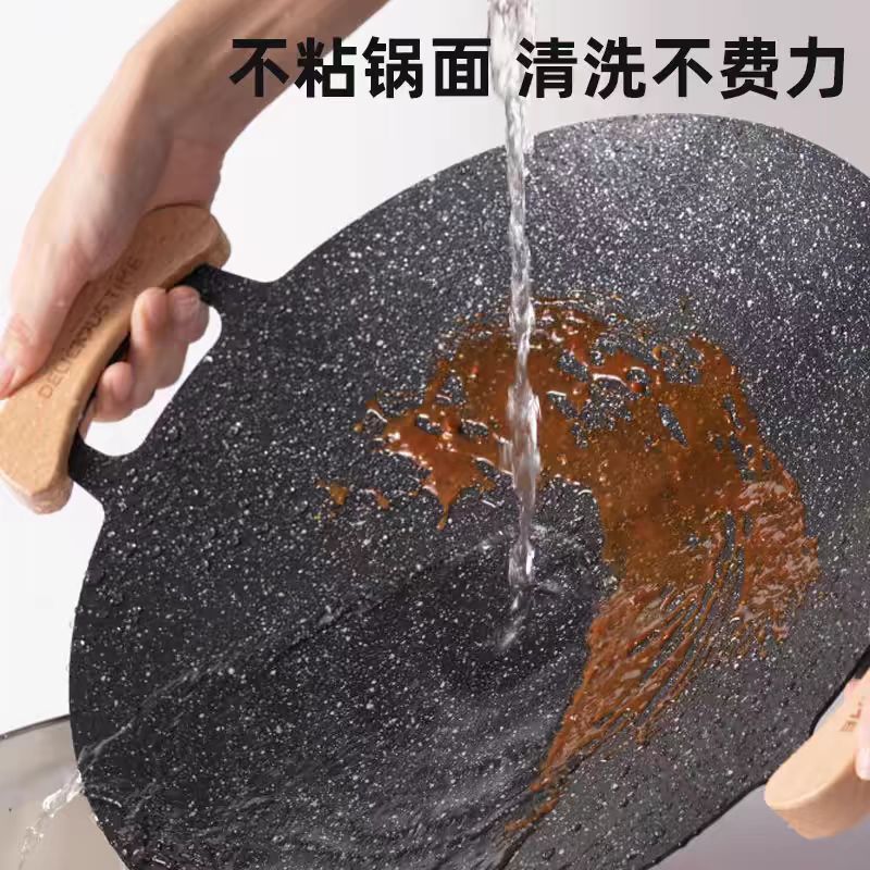 Outdoor Home Camping BBQ Grill Pan Korean Style BBQ Grill Pan Cassette Stove Household Induction Cooker Iron Plate BBQ Pot Maifan Stone