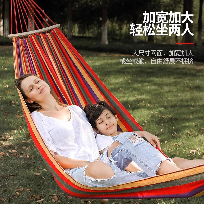 Germany GO Outdoor Hammock for Adults, Thickened Swing, Anti-Rollover Hanging Chair, Rocking Bed, Hammock for Dormitory and Indoor Use, Suitable for Children