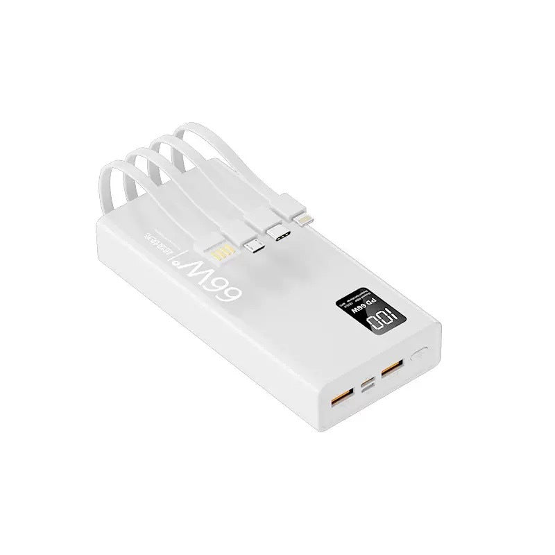 Cross-Border3c Certified Super Fast Charging Power Bank with Built-in Cable20000mAh large capacity power bank wholesale