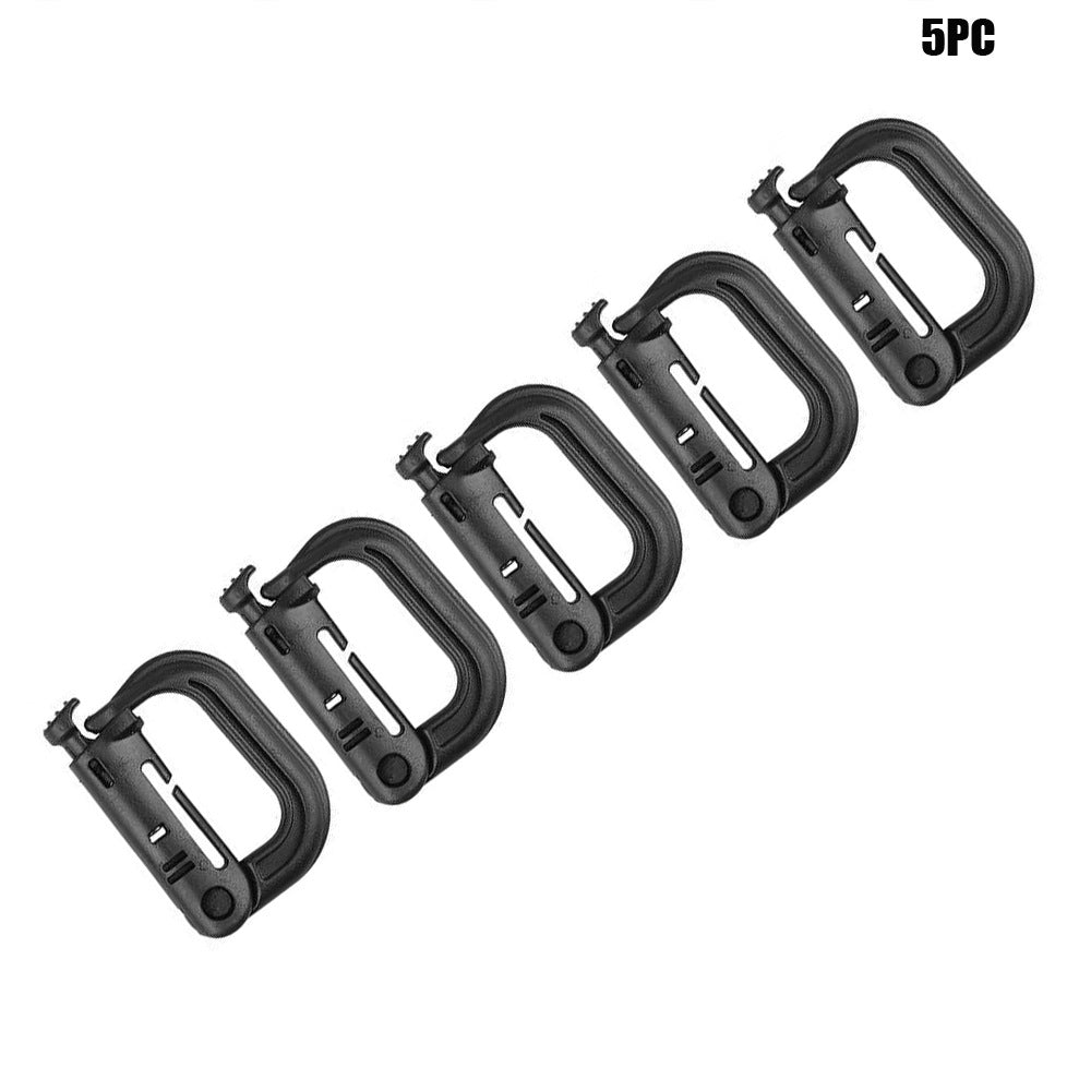 5PCS Wholesale D Ring Buckle Carabiner Keychain Equipment With Locking Buckle High-strength lightweight