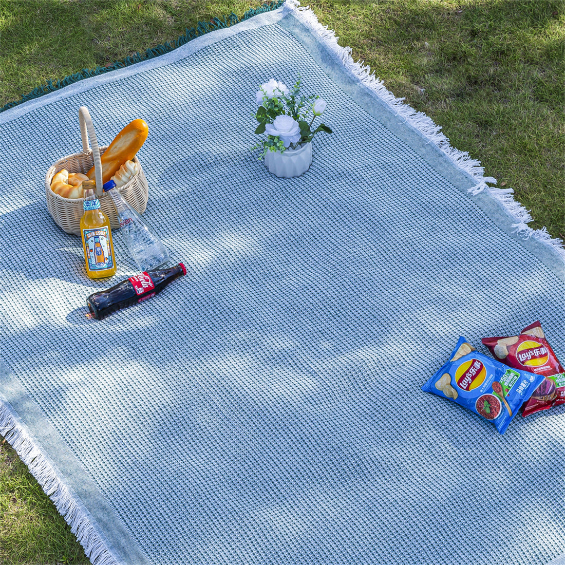 Internet Celebrity Picnic Mat ins Camping Blanket Tent Mat Moisture-Proof Thickened Outdoor Foldable Bohemian Style Tablecloth