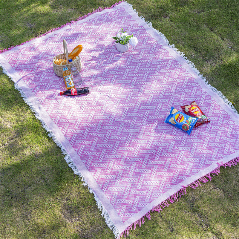 Internet Celebrity Picnic Mat ins Camping Blanket Tent Mat Moisture-Proof Thickened Outdoor Foldable Bohemian Style Tablecloth